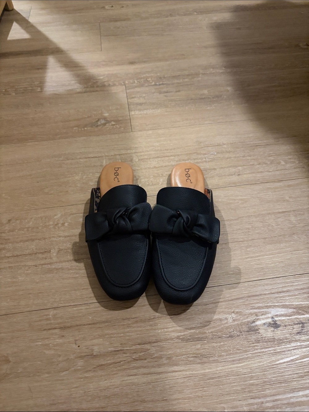 boc Black Knot-Detail Slip-On Mules
